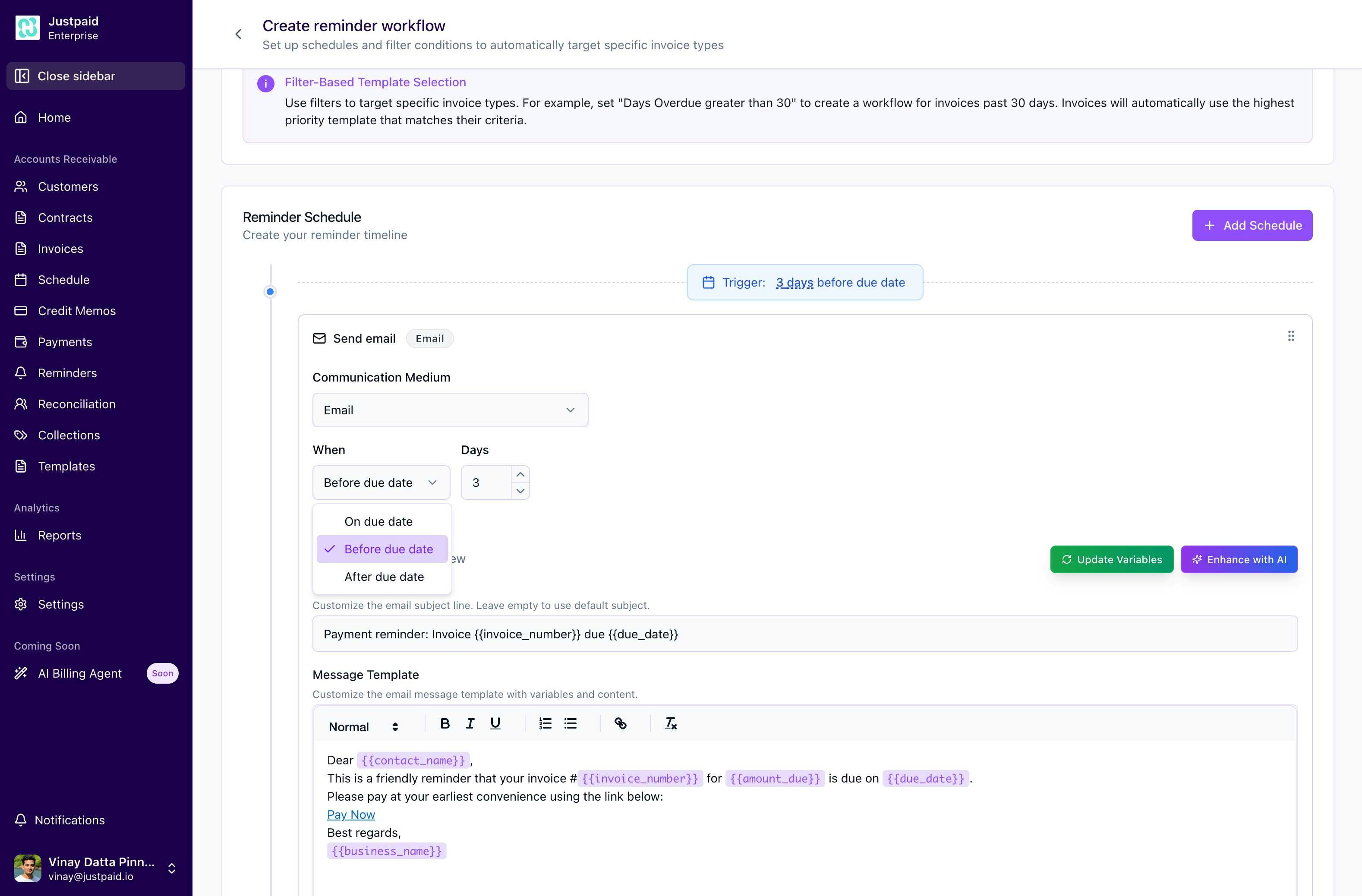 Schedule Trigger Options