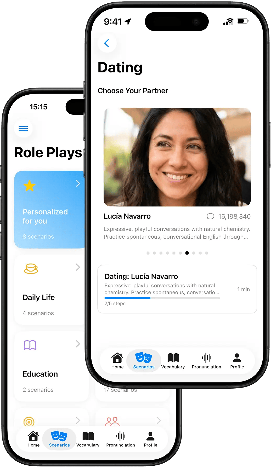 Real-time tracking of target words, grammar, and mistakes during a conversation