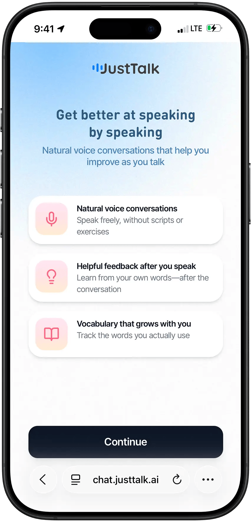 AI app welcome