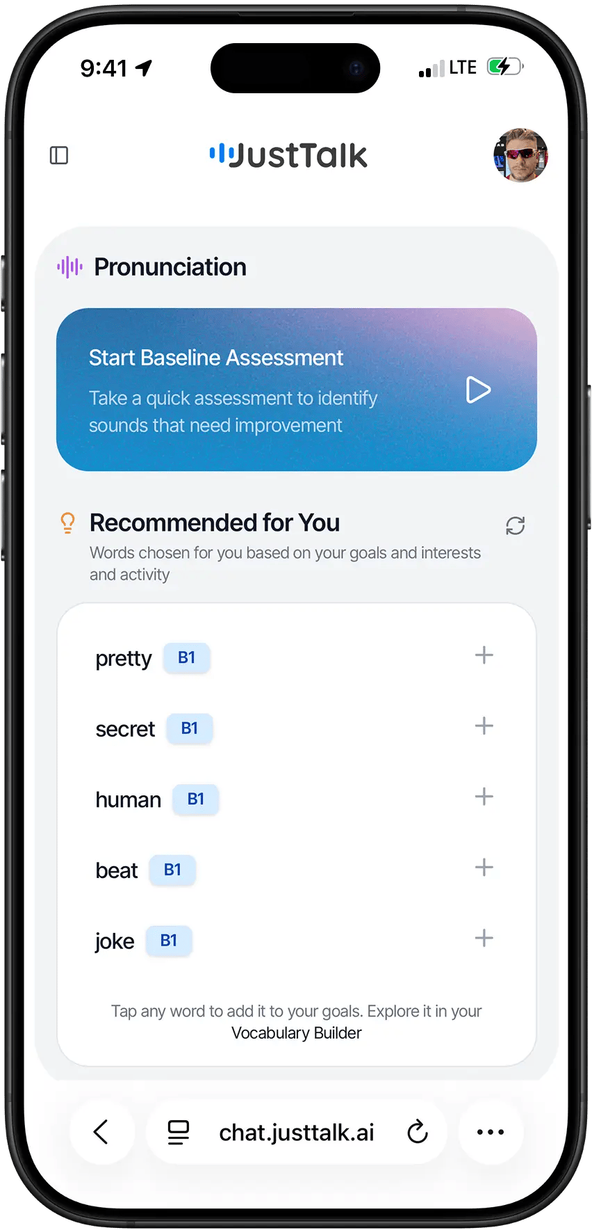 Vocabulary placement test