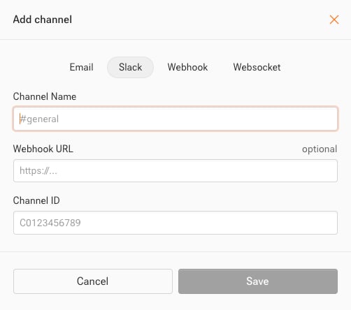 Slack channel setup