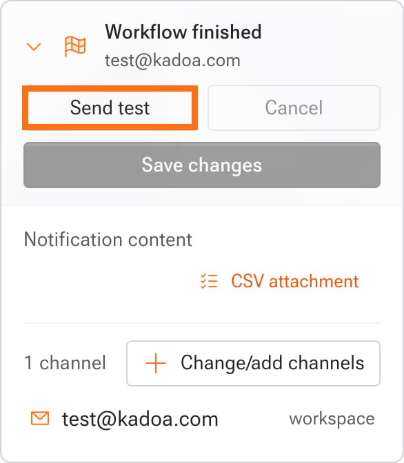 Test notifications button