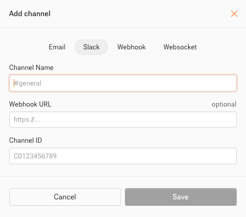Slack channel setup
