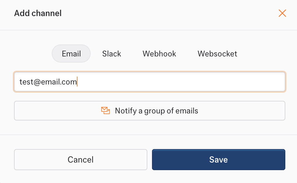 Email Channel UI