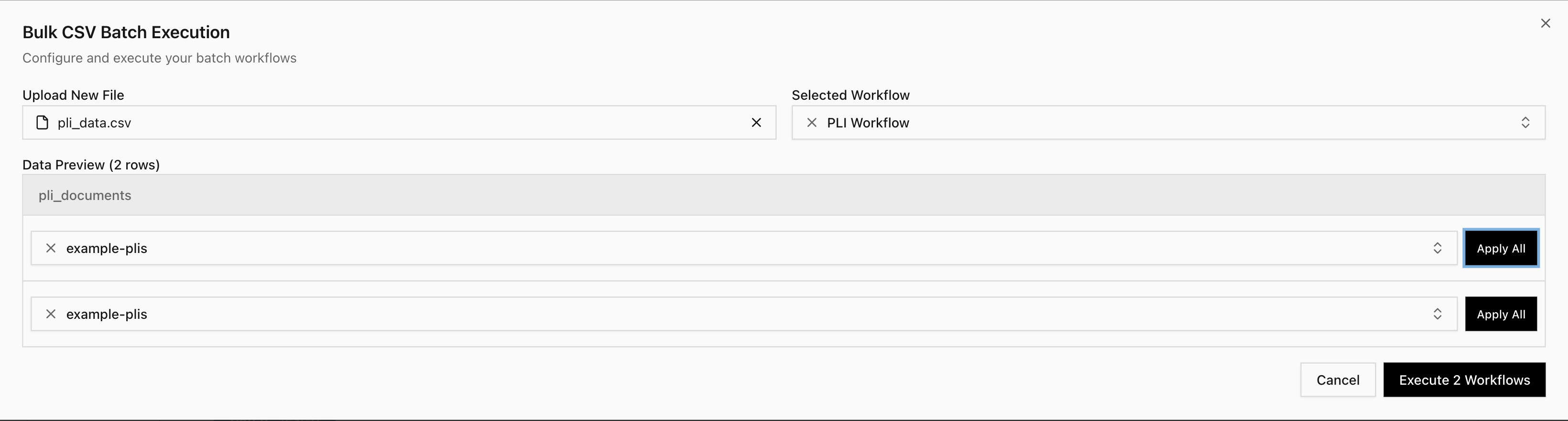 Batch execution with folder parameter