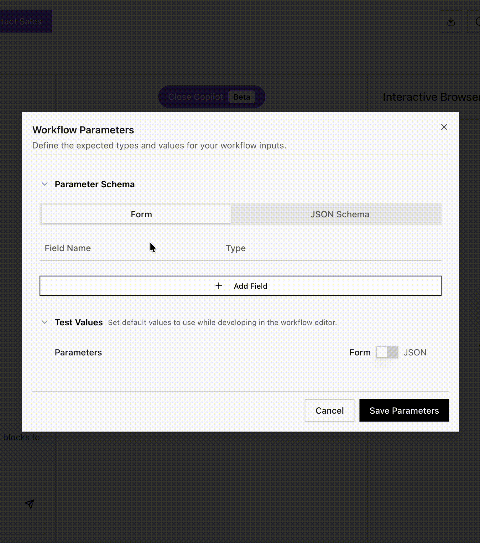 Configuring folder parameter in workflow