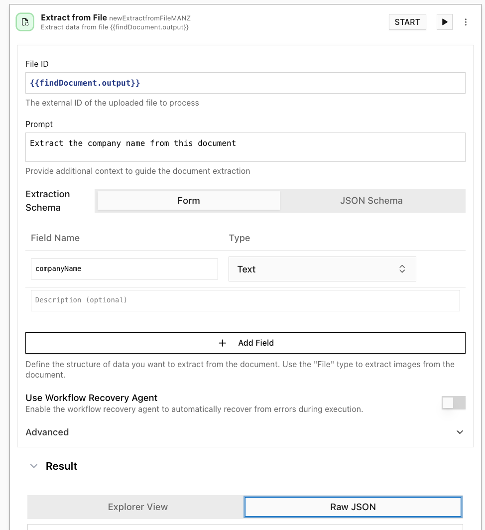 Extract from file block configuration