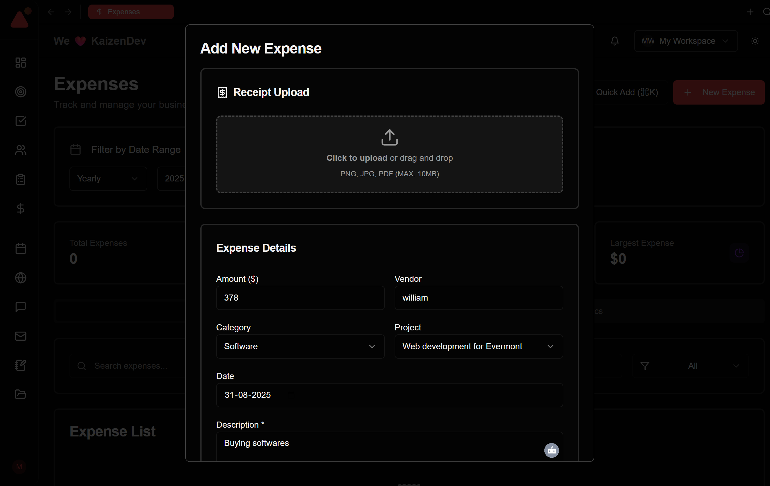 Expenses - Mint Starter Kit