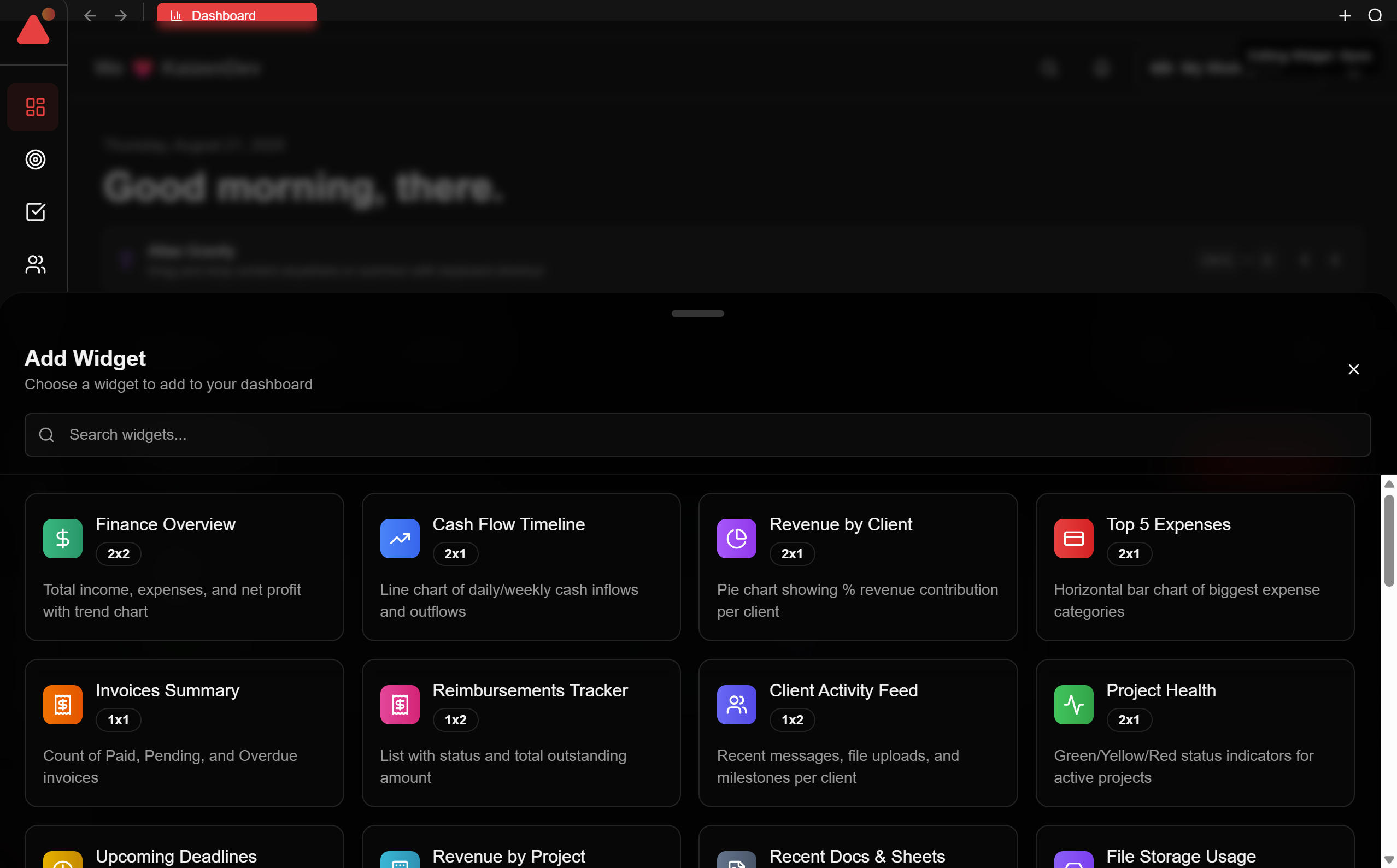 Customizable Dashboards - Mint Starter Kit
