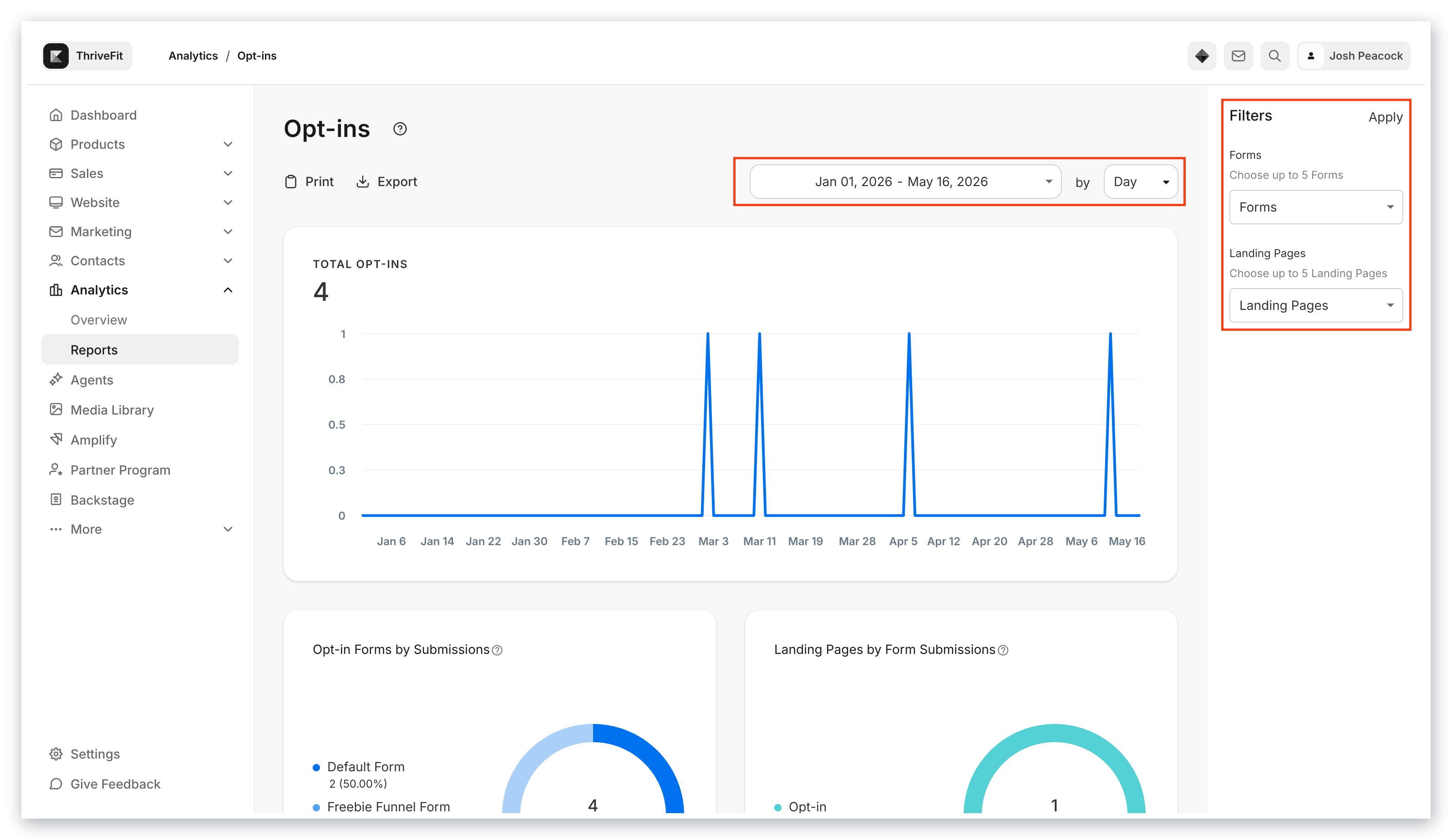Opt-ins Filters