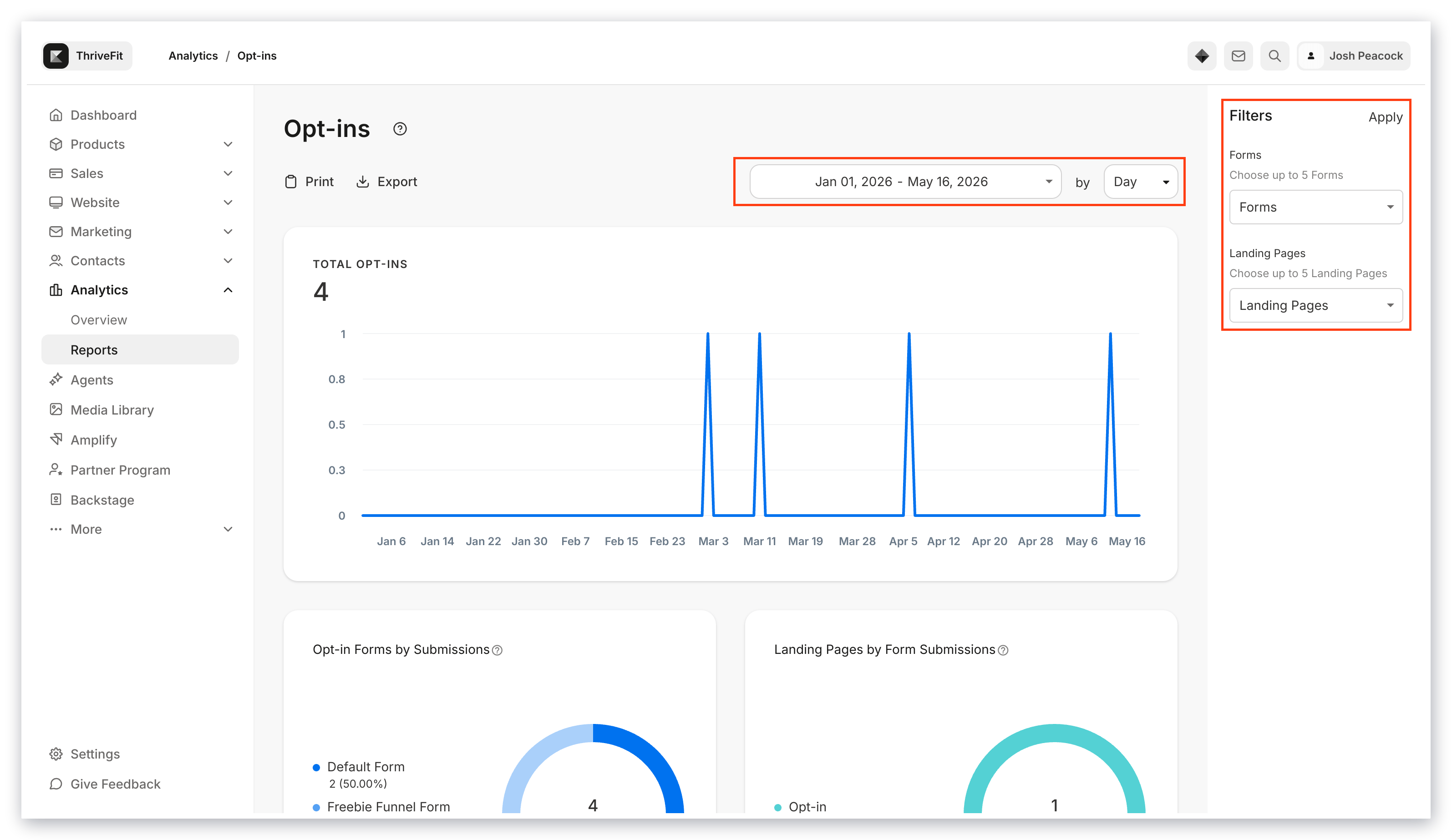 Opt-ins Filters