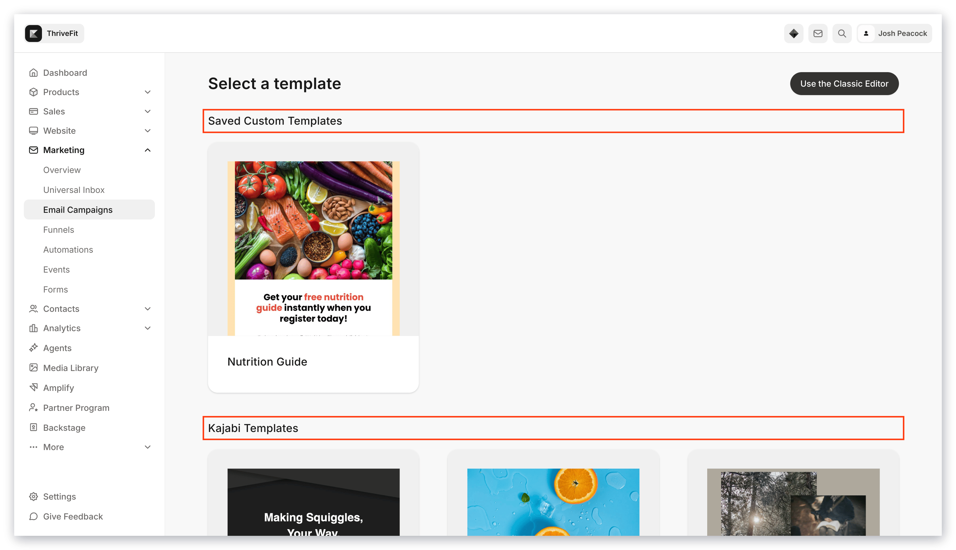 Choose an Email Template