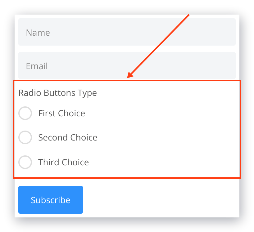 Radio buttons form field