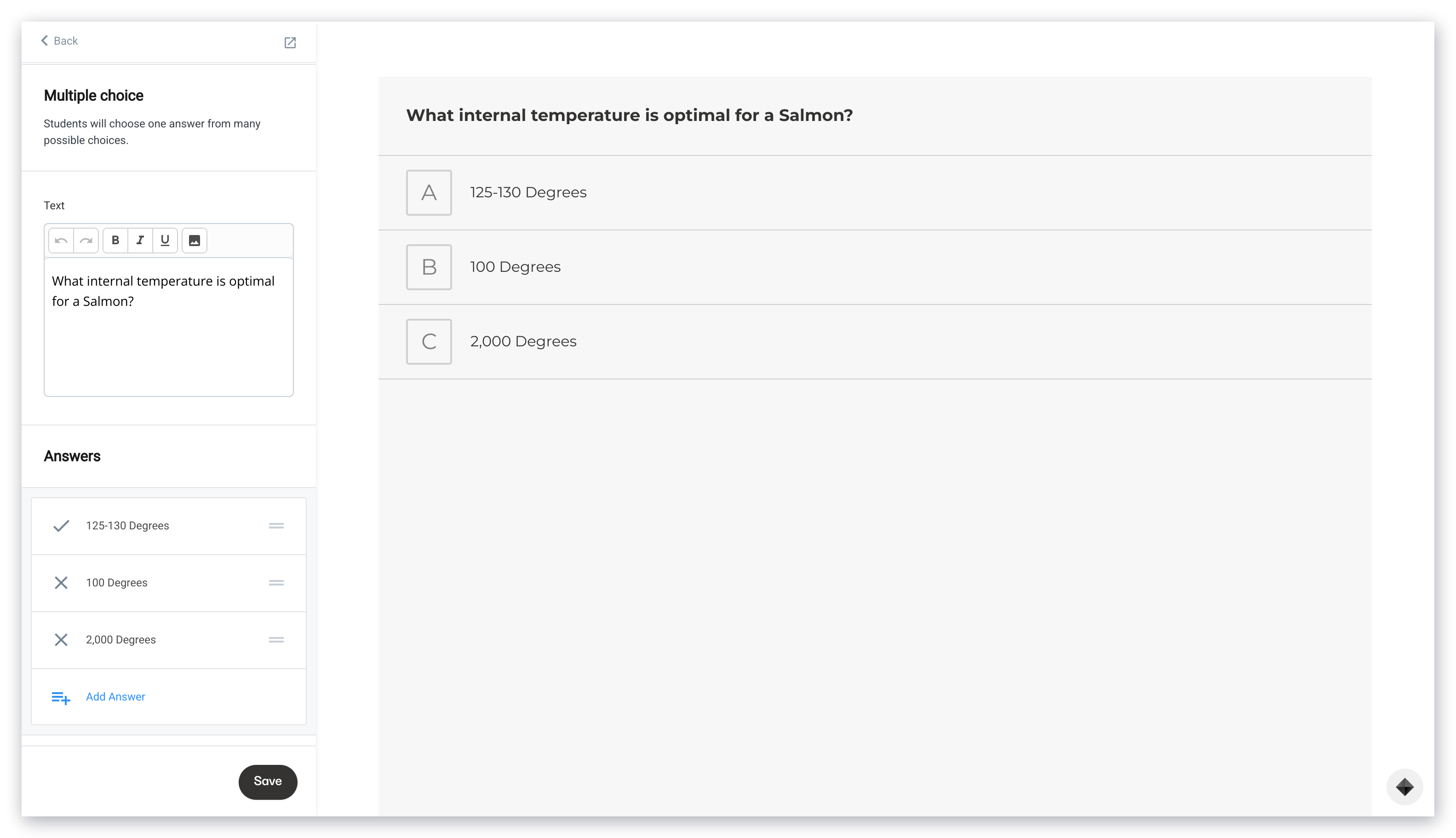 Multiple selection question