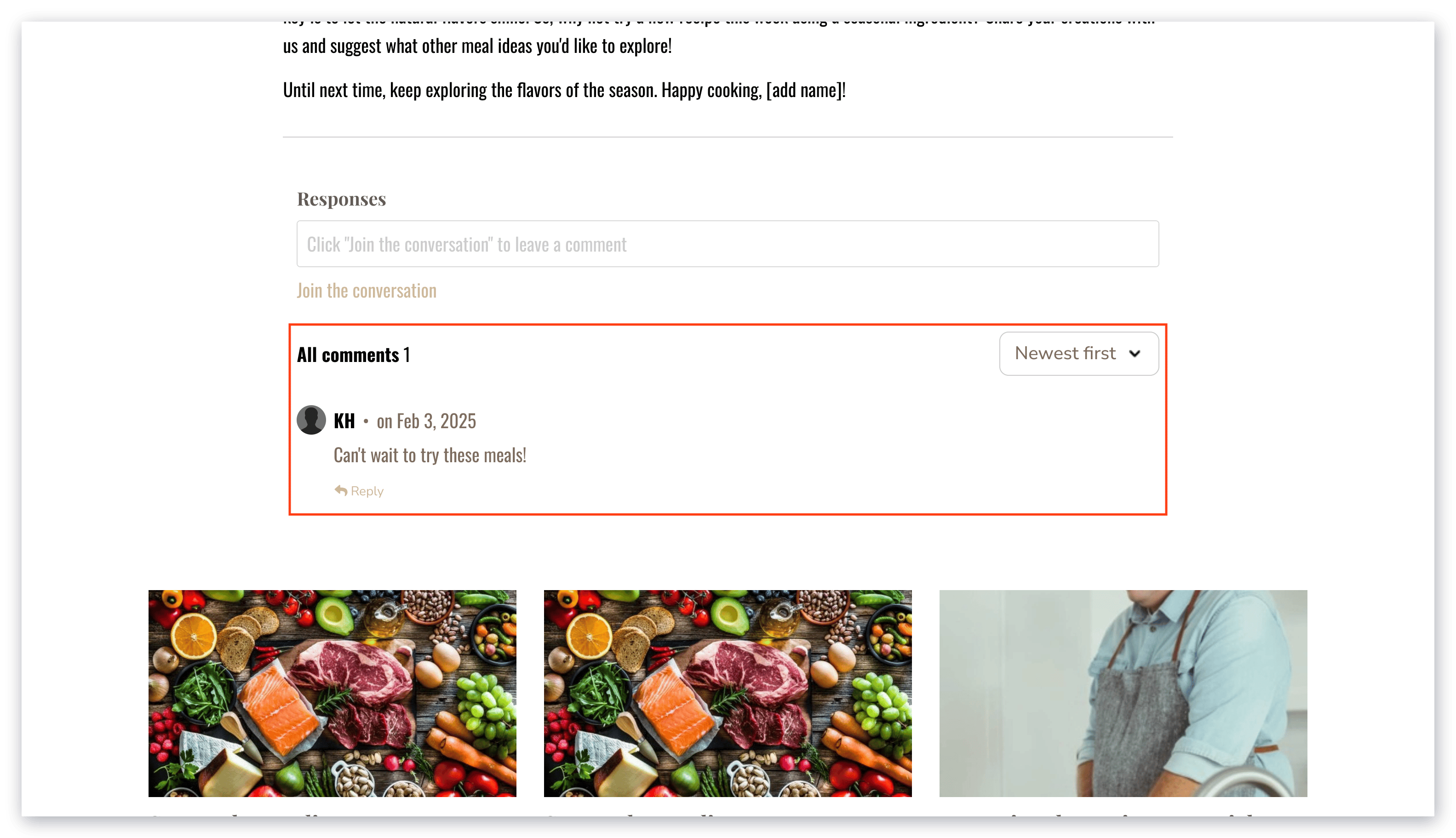 Visible comments
