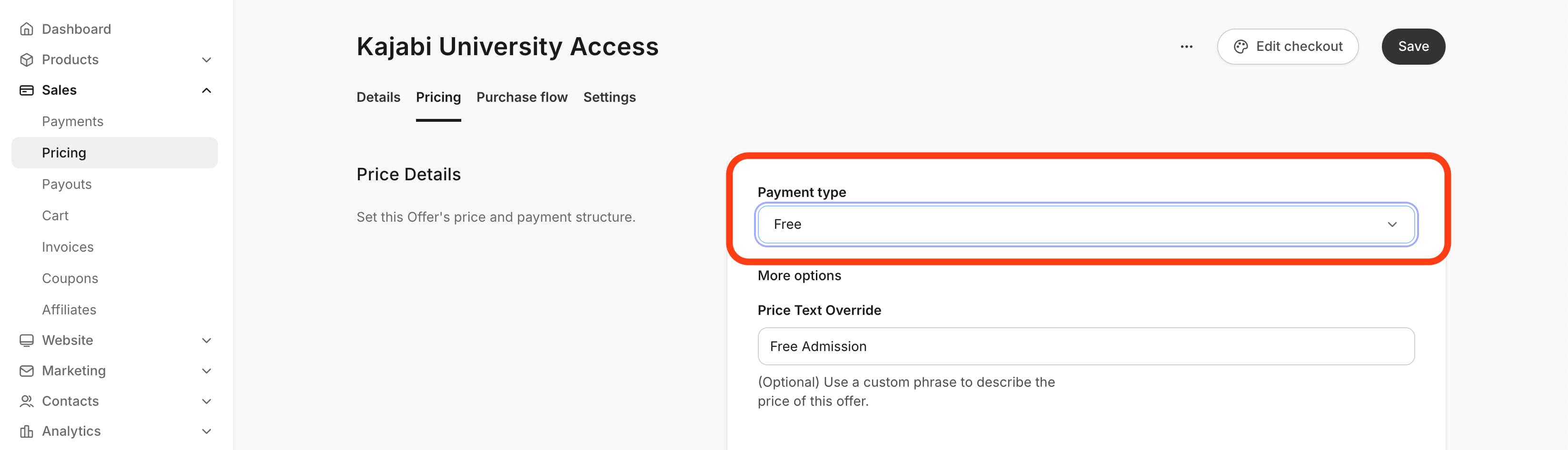 Freeofferpricing