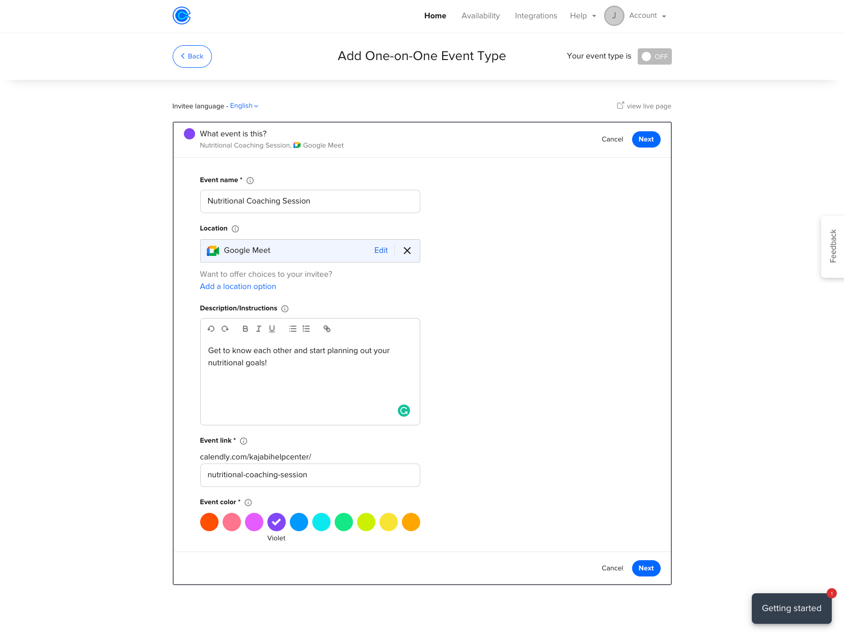 Calendly Event Details