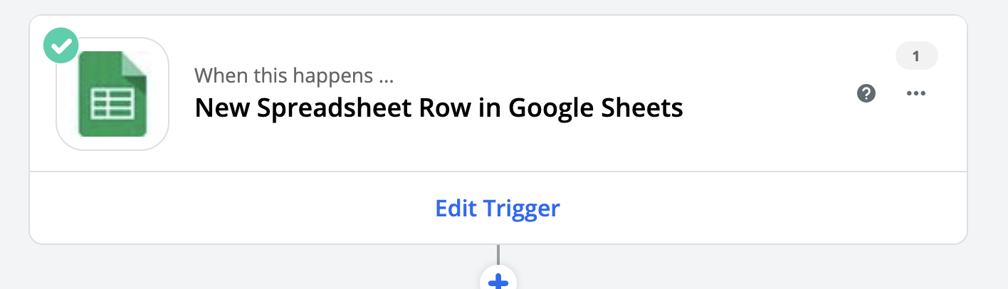 Google Sheets trigger set up successfully