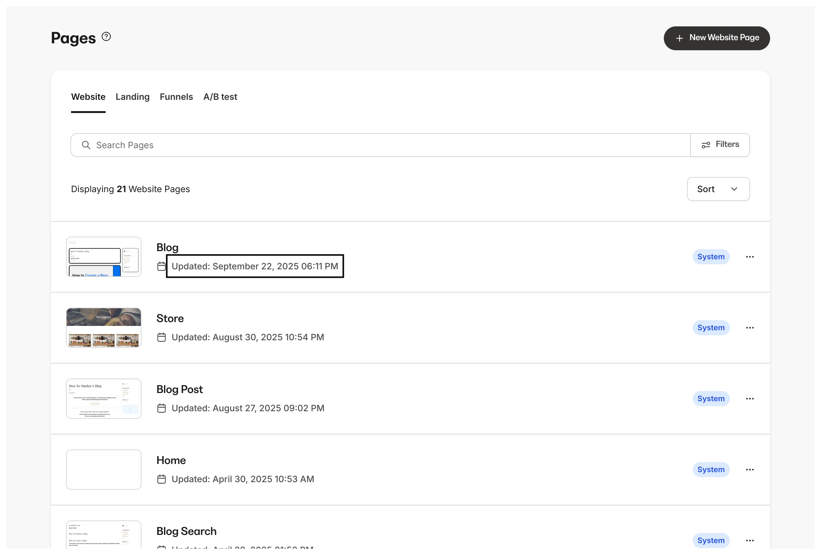 Updated timestamp example