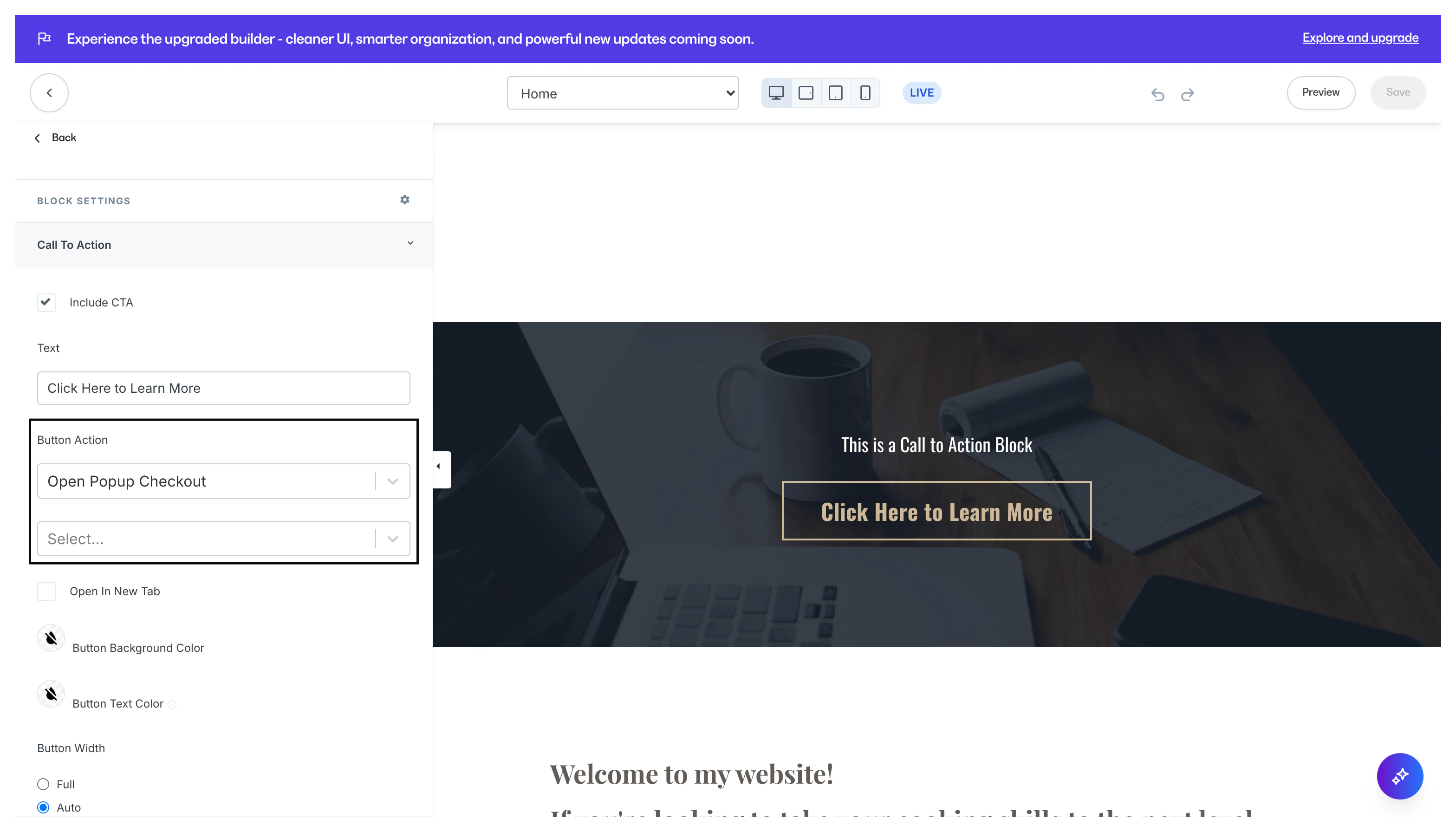 Popup Checkout example
