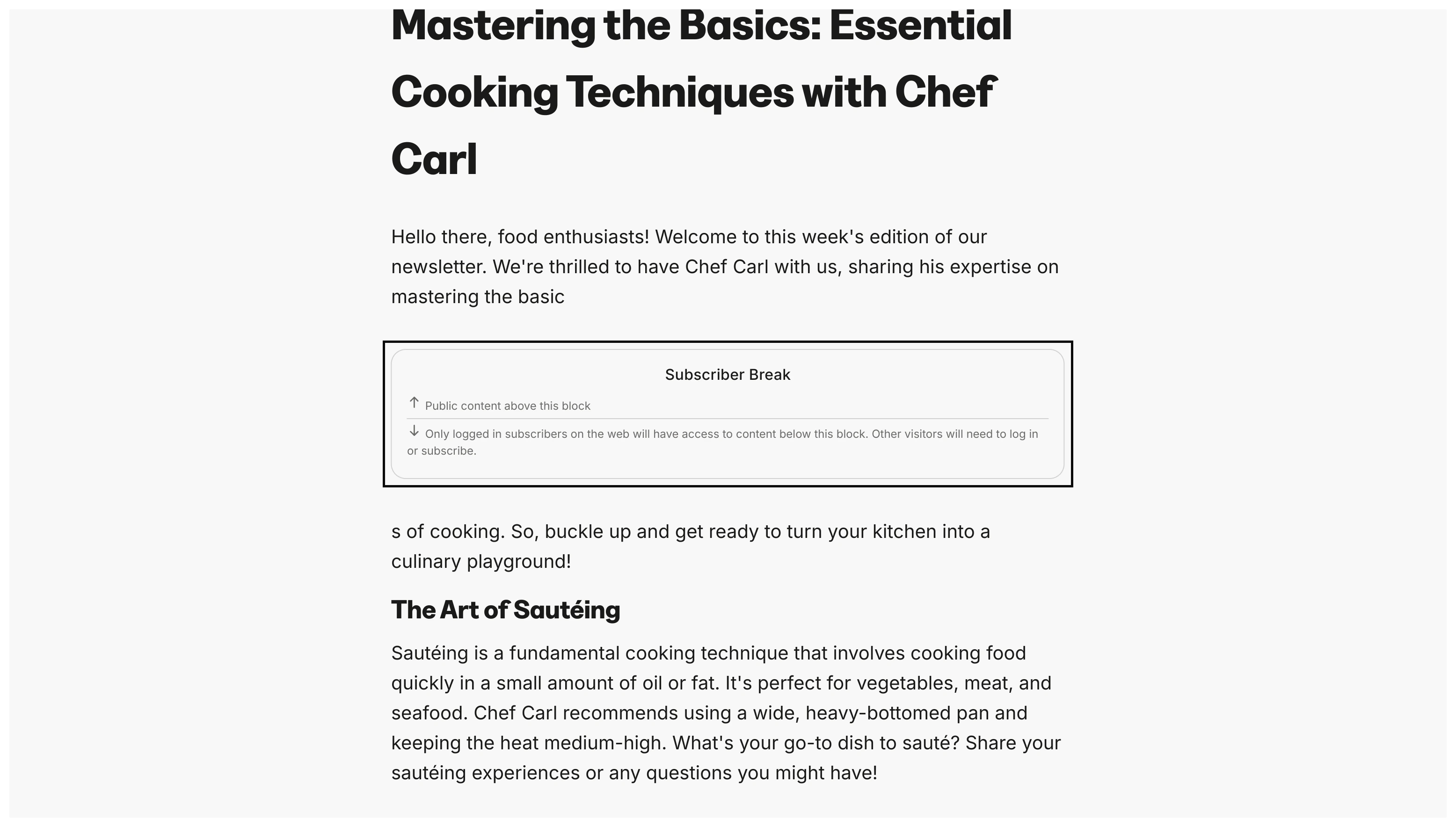 Subscriber break added