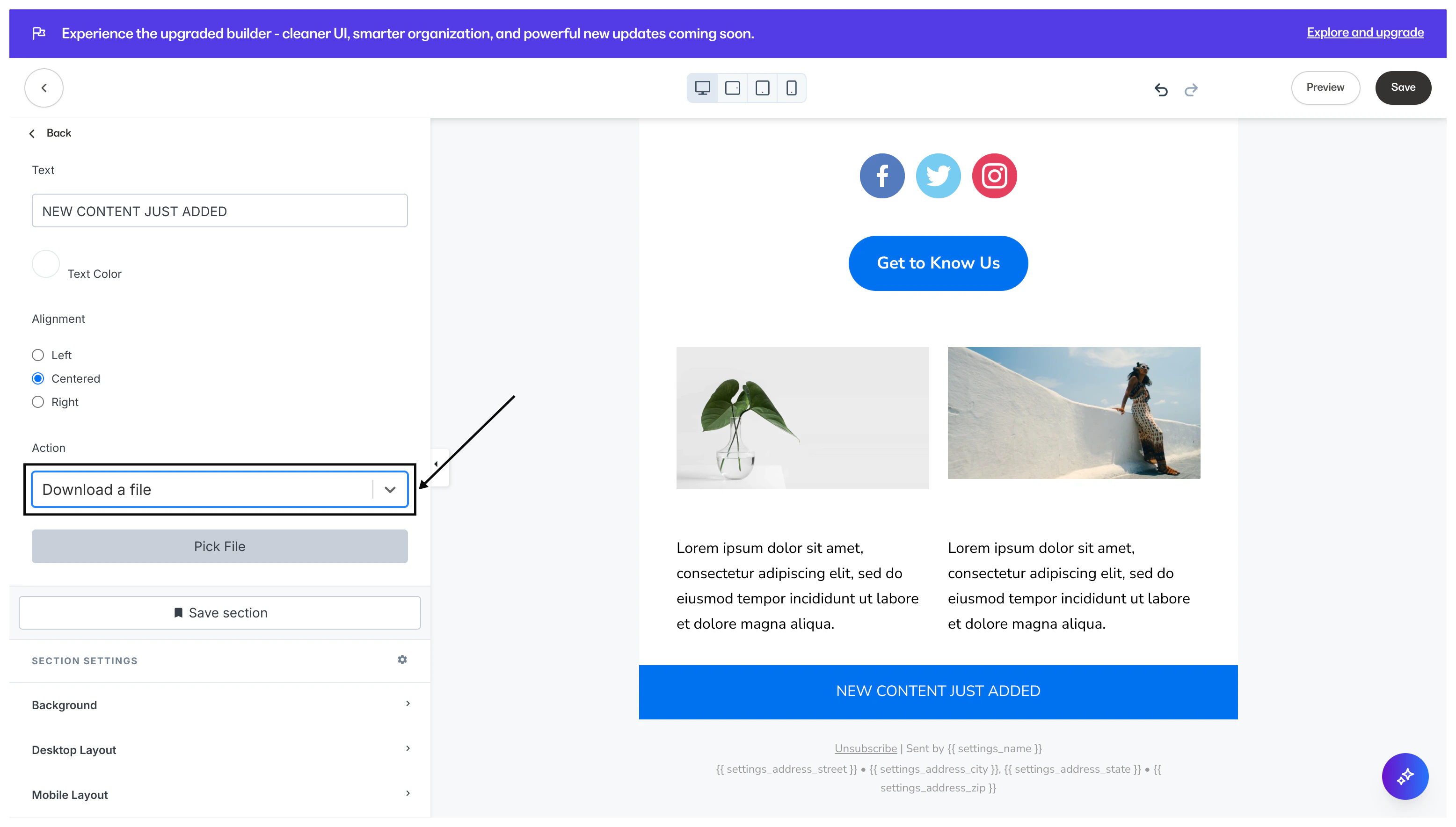 Announcement download