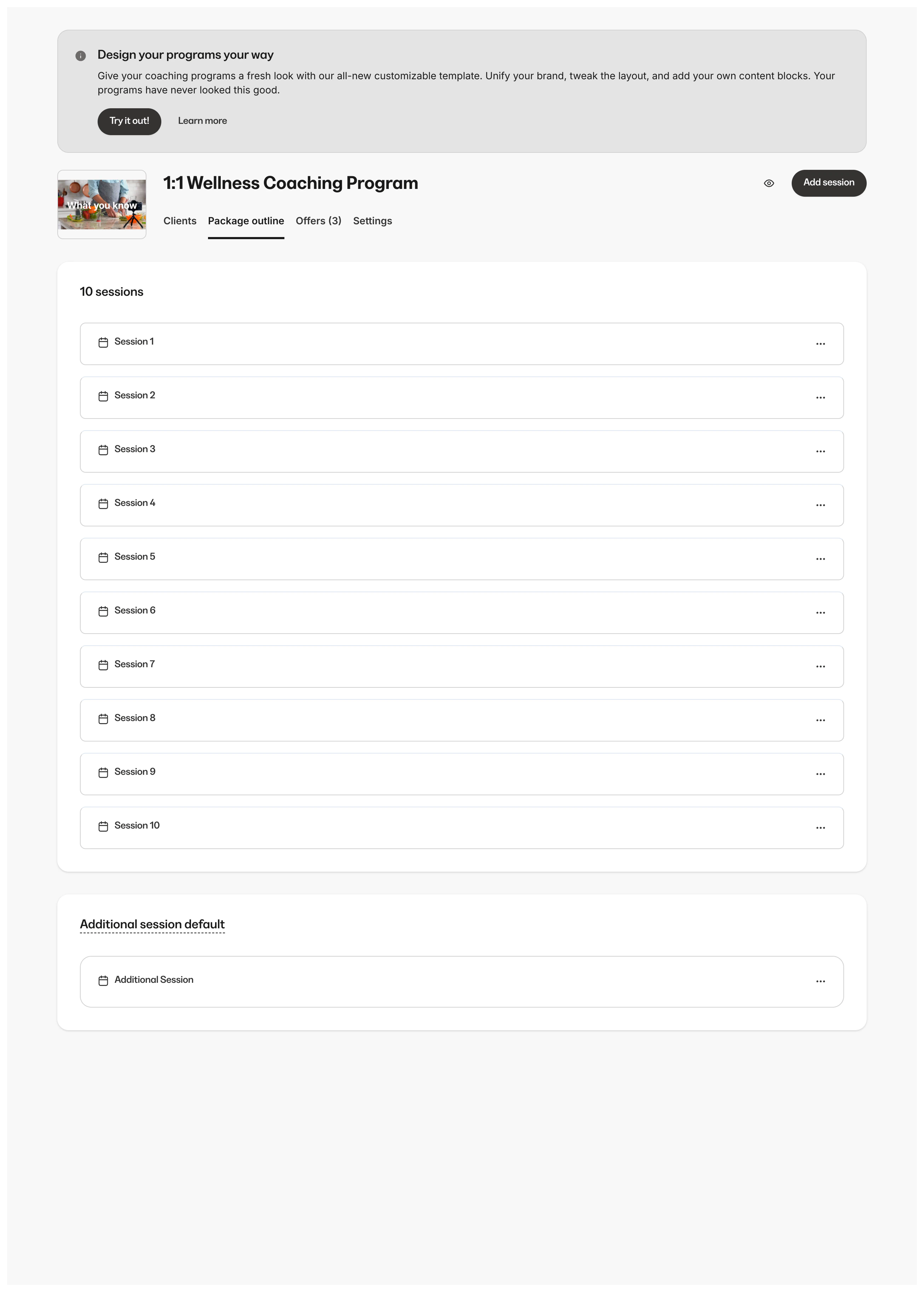 Manage Coaching Product