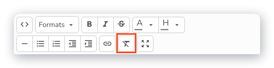 Clear Formatting Button