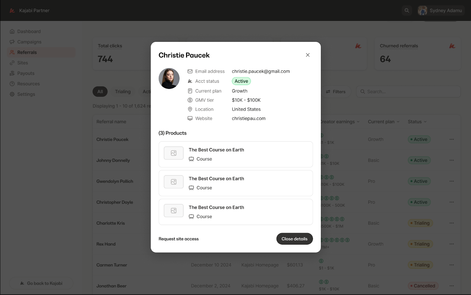 Referral Details