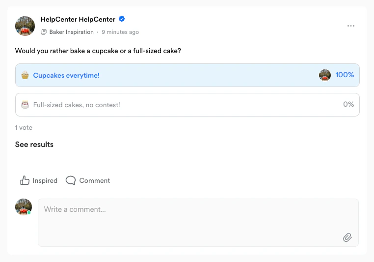 Community poll example