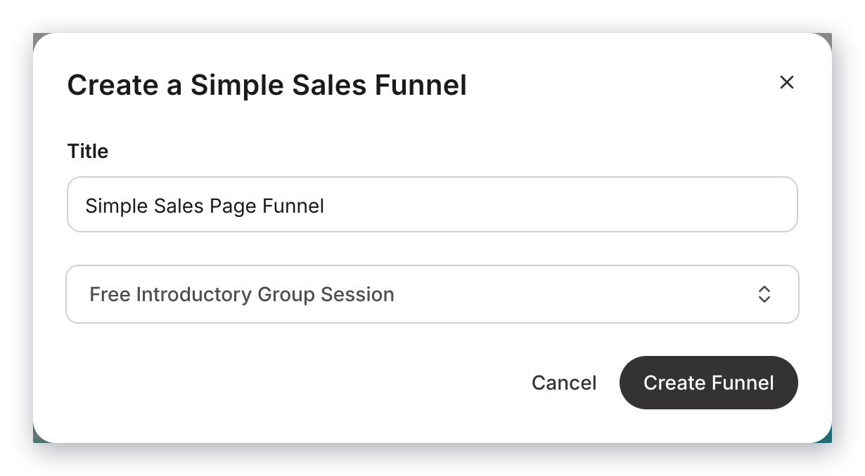 Simple Sales Page Funnel