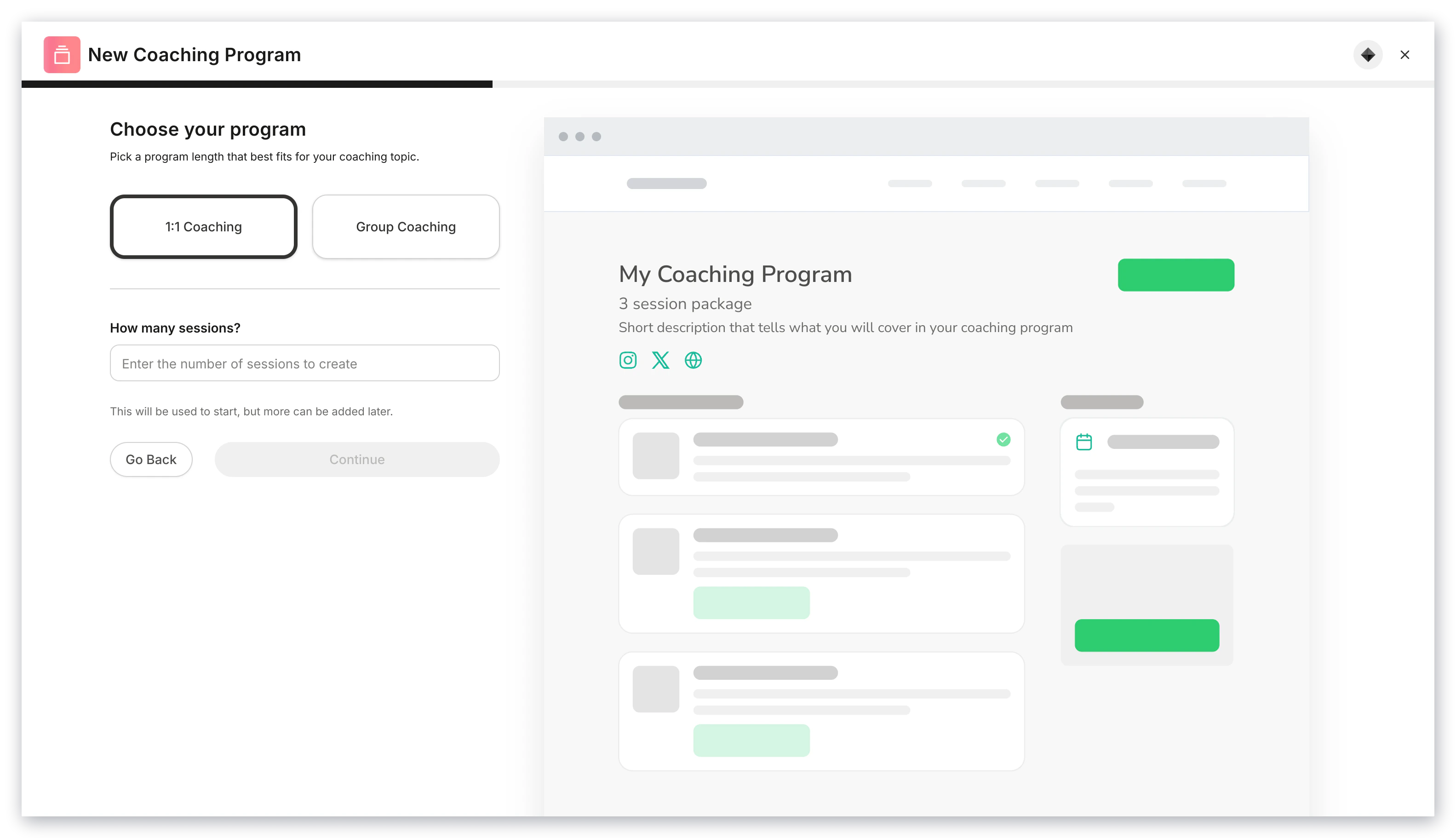 1:1 Coaching Program