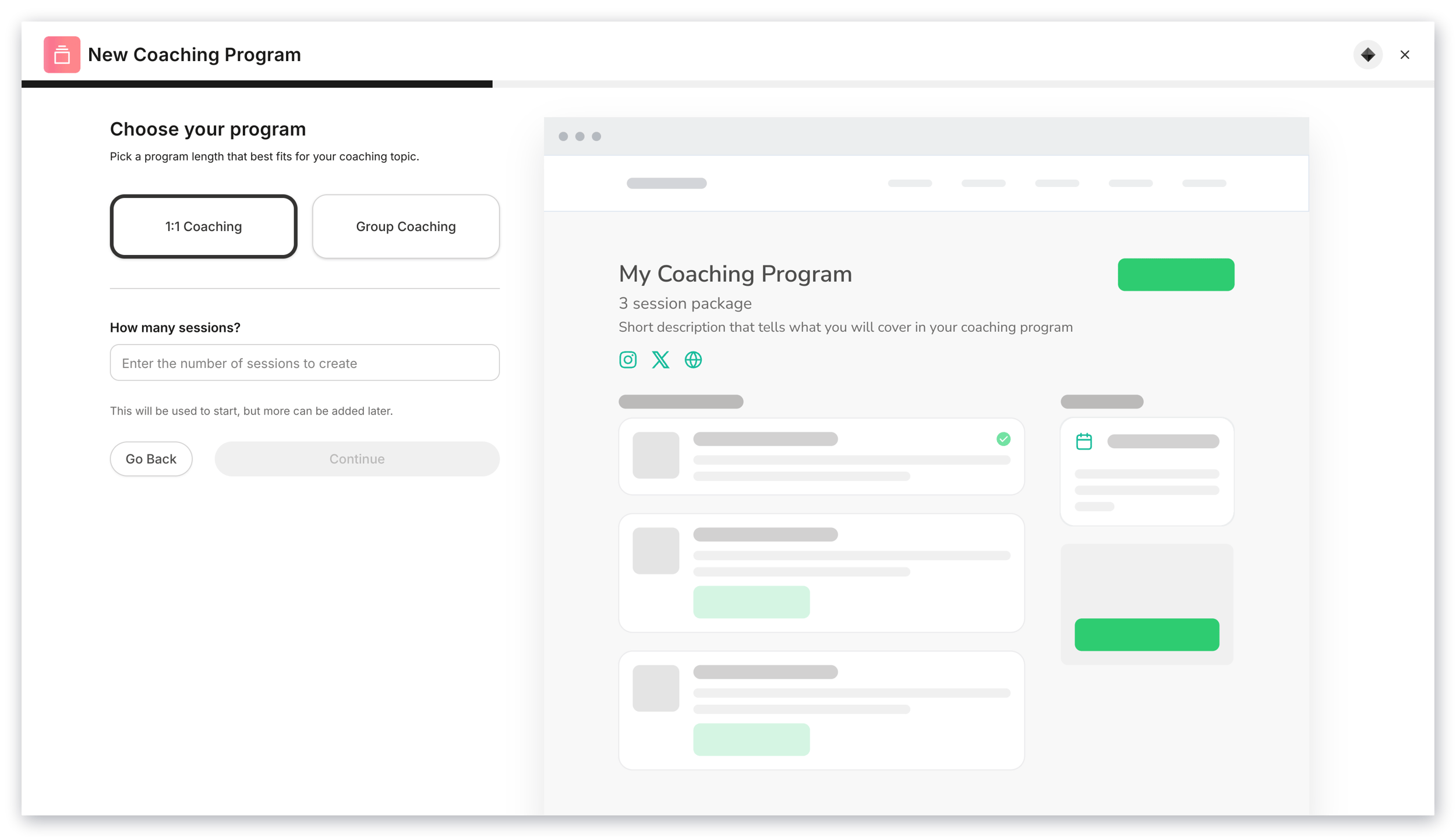 1:1 Coaching Program