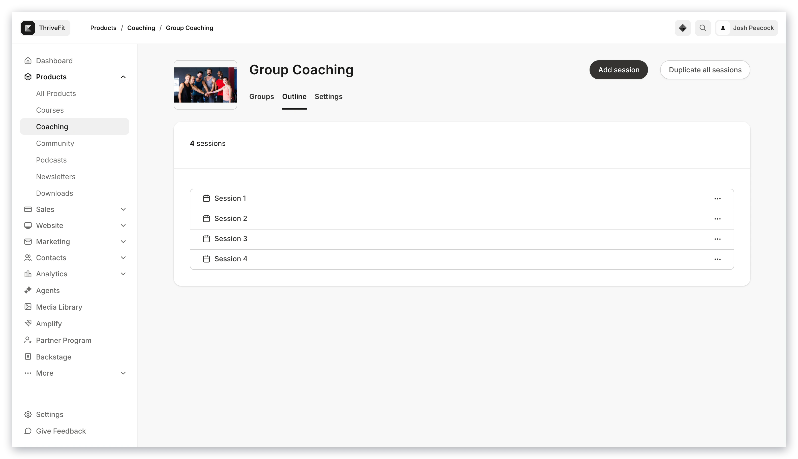 Coaching Product Example