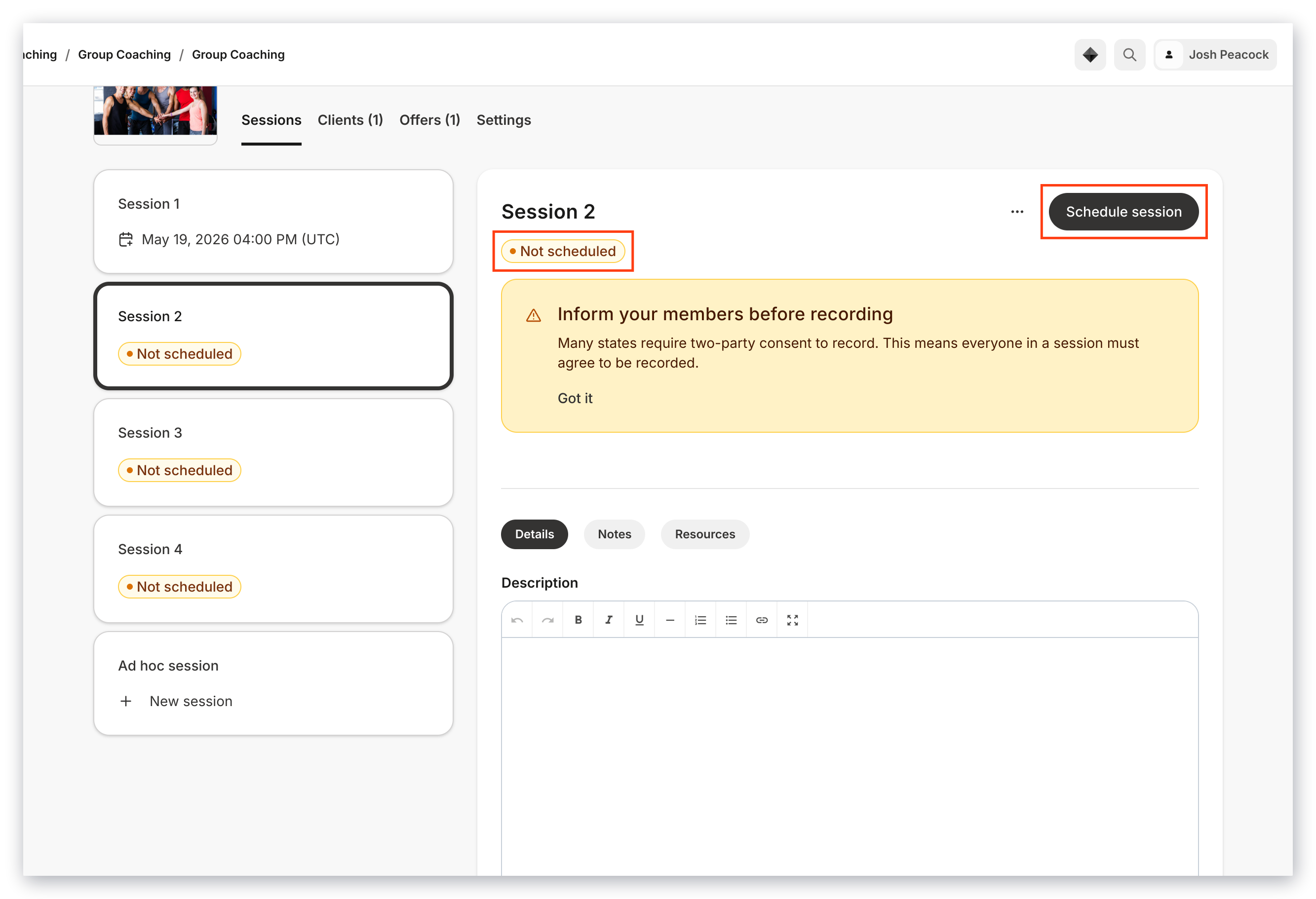 Manual Scheduling