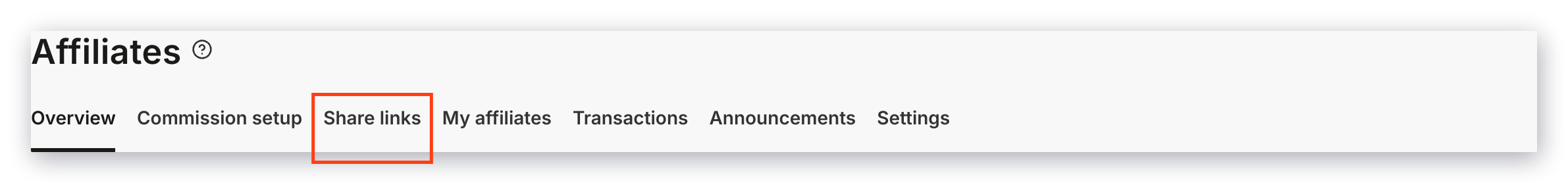 Affiliates Share Links