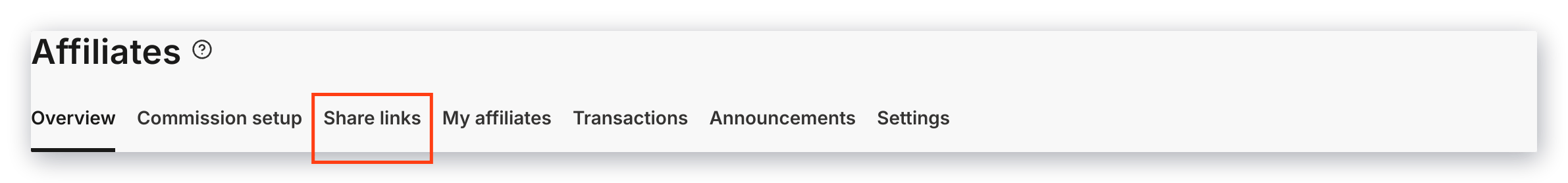 Affiliates Share Links