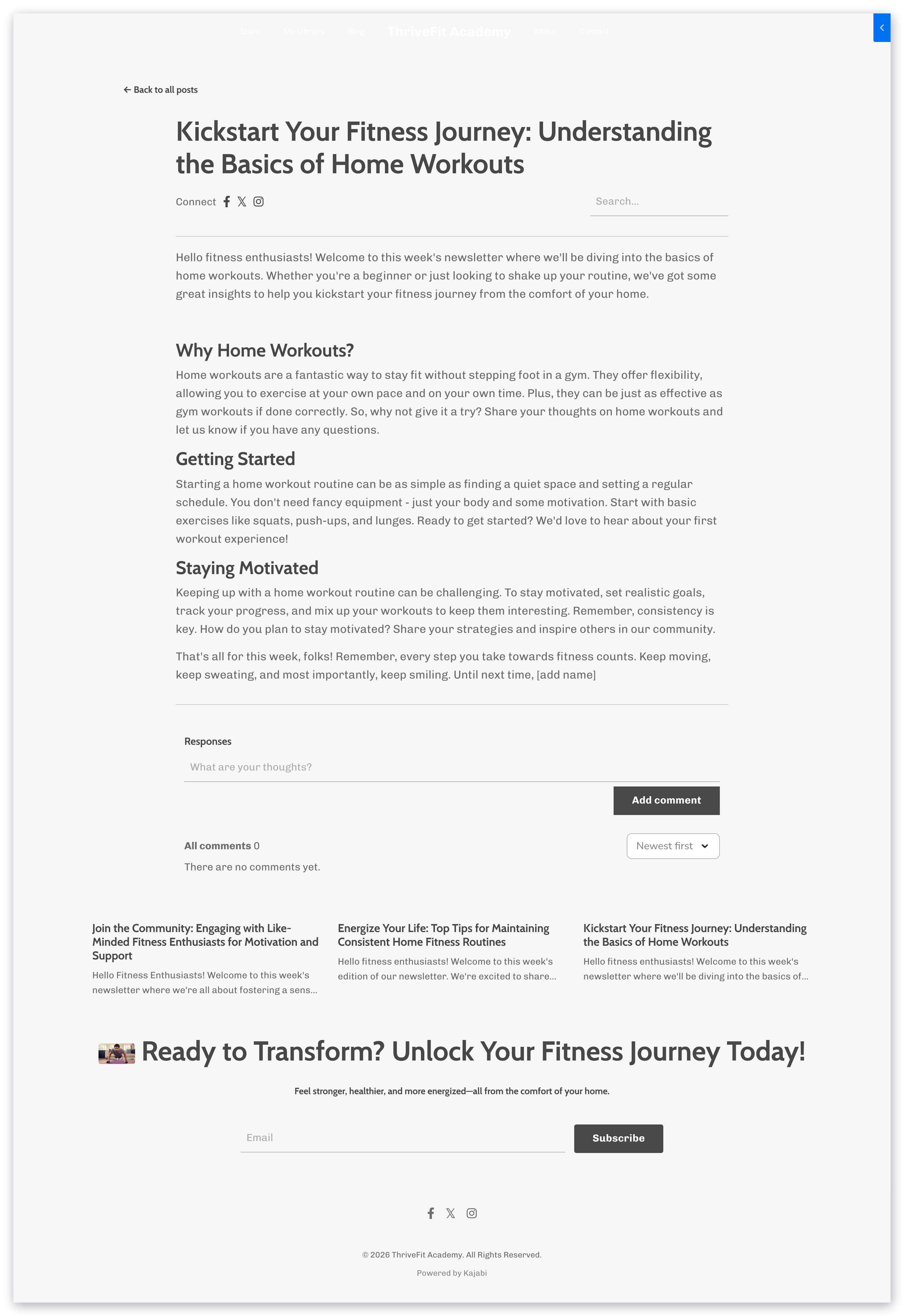 Newsletter posts