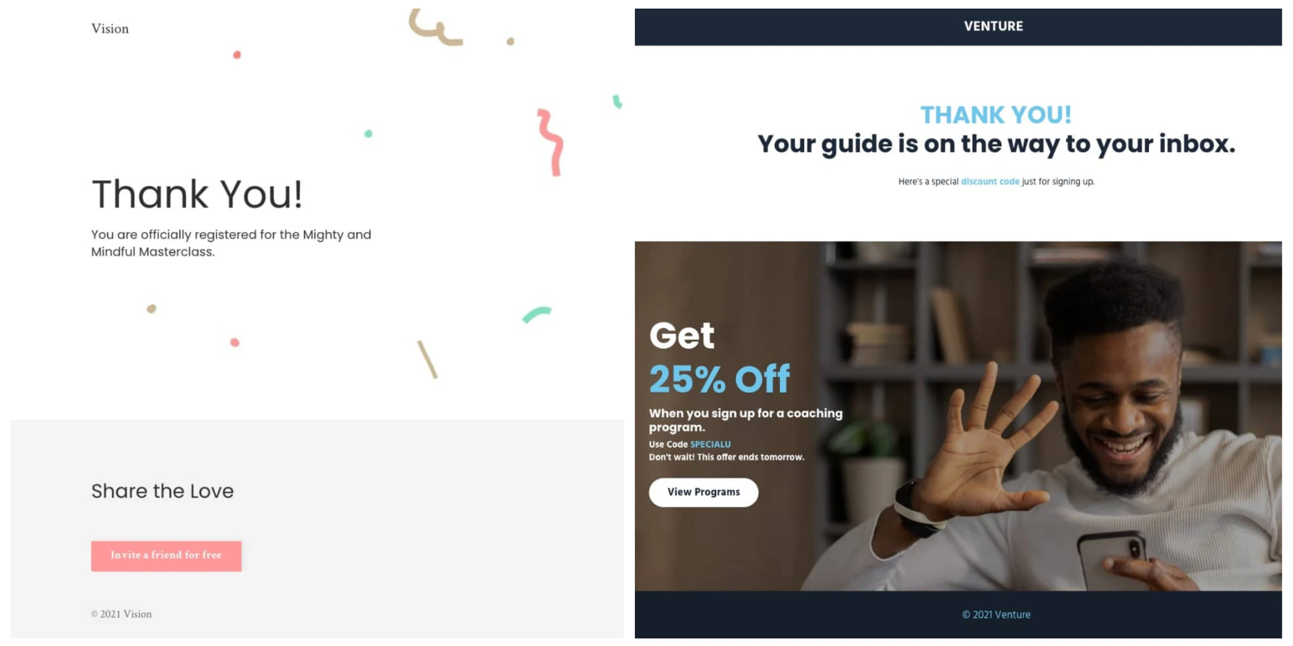 Thank You Page Templates