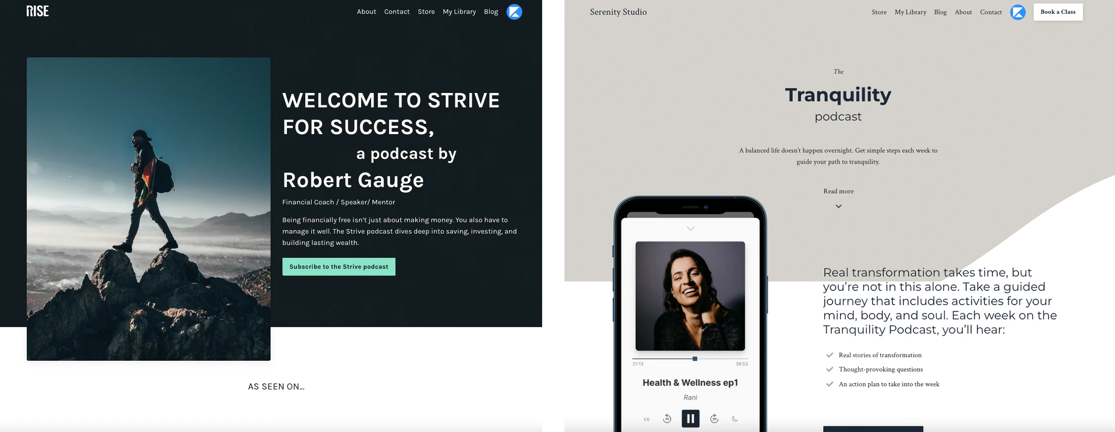 Podcast Page Templates
