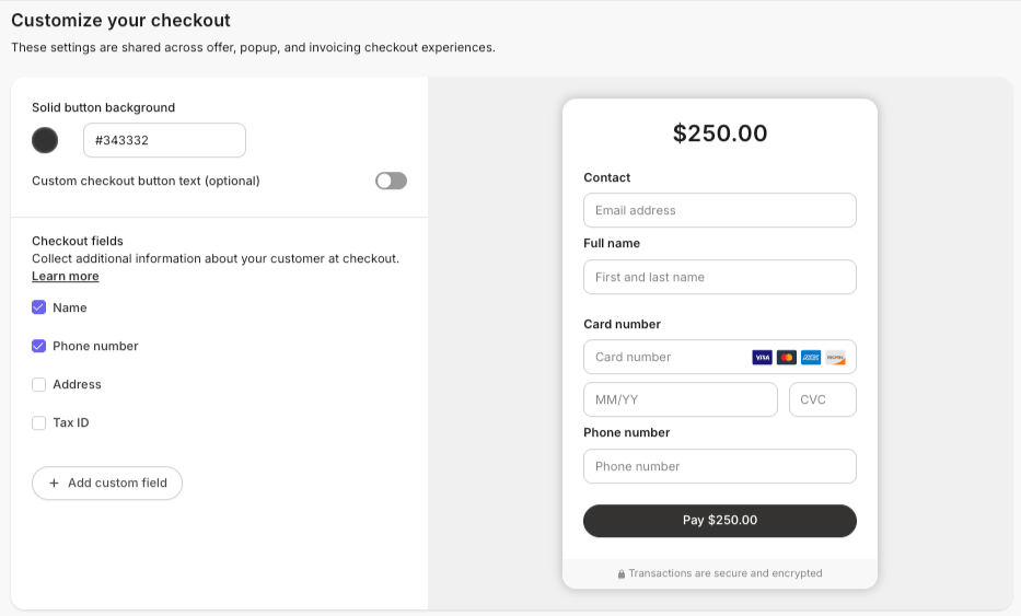 Customizecheckout