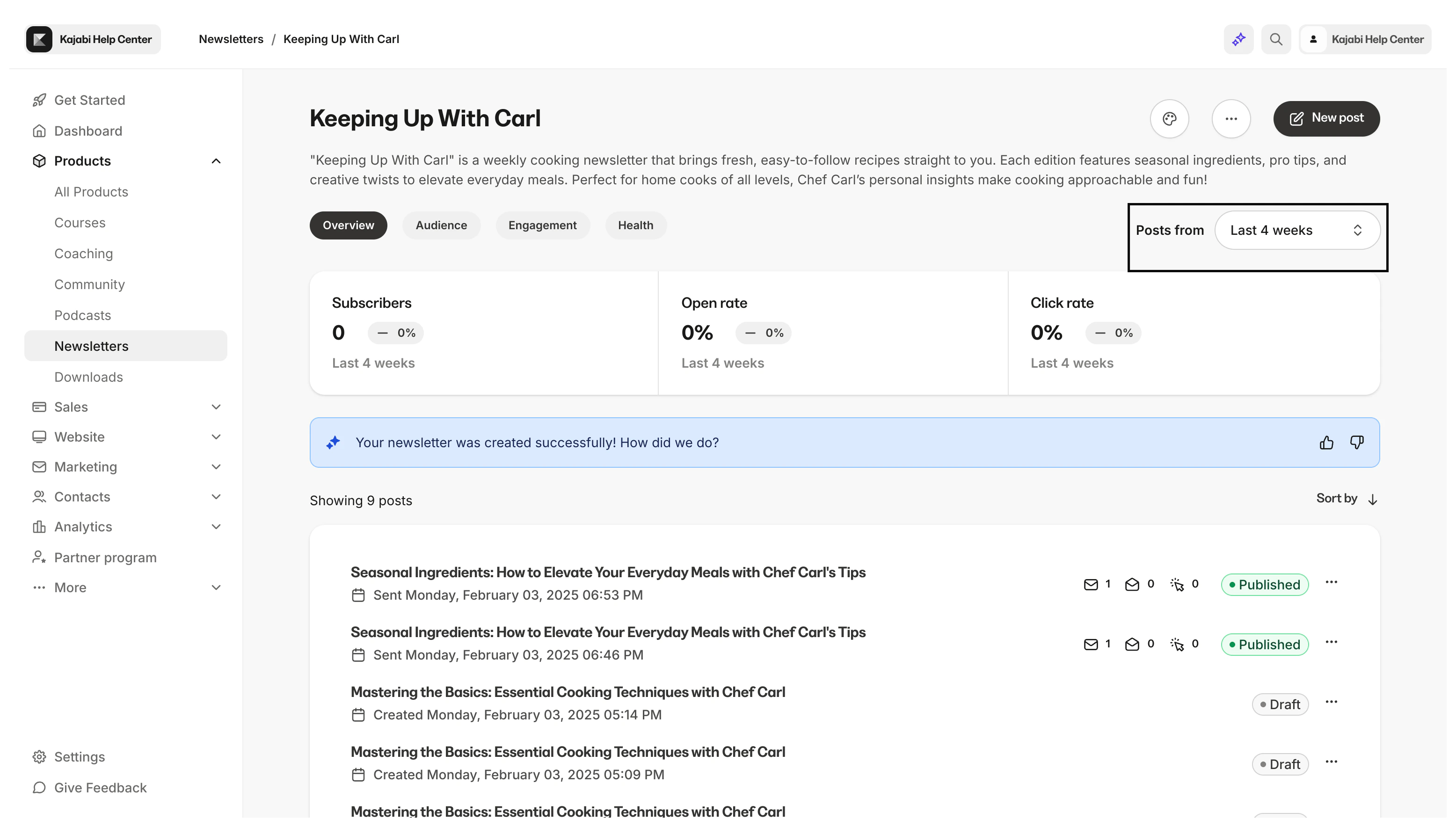 Analytics time frame