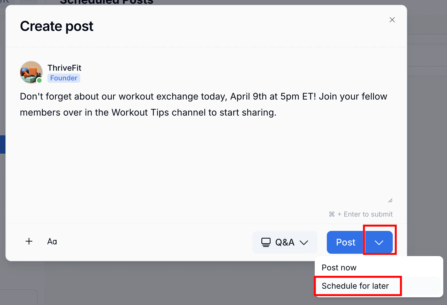 Schedule Post1 Schedule Post1