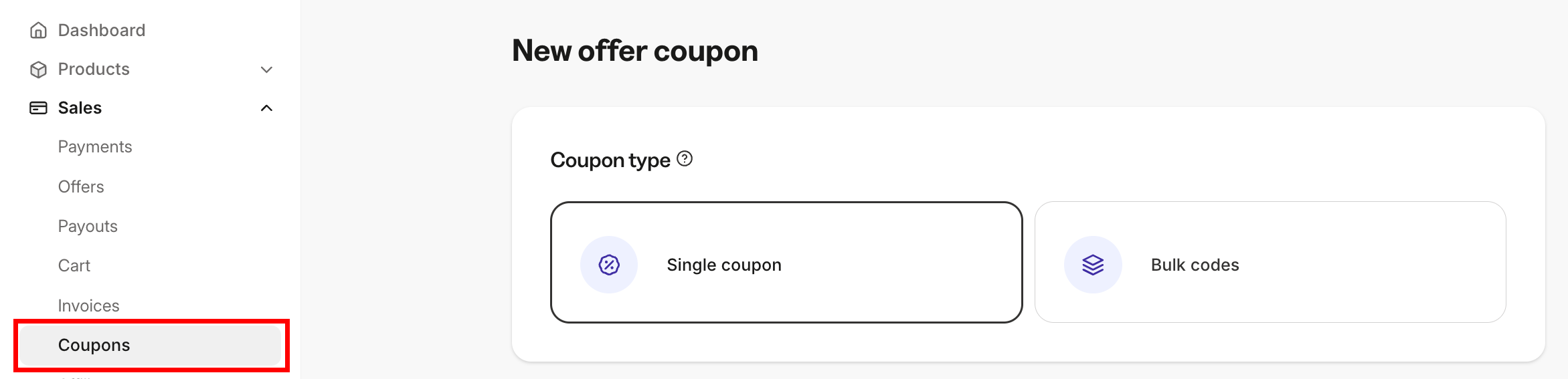 Coupon Type