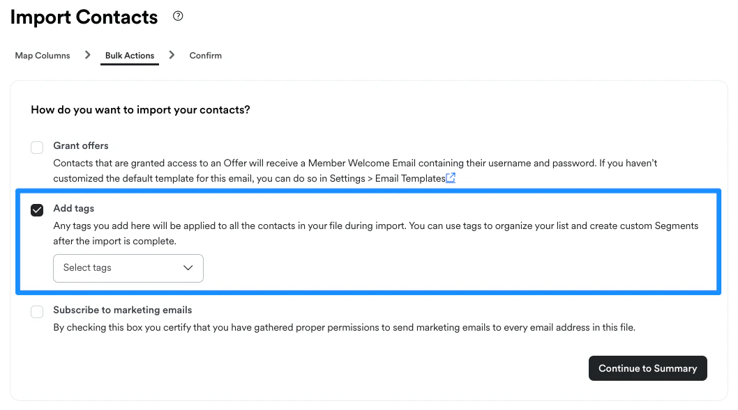 Add tag during import