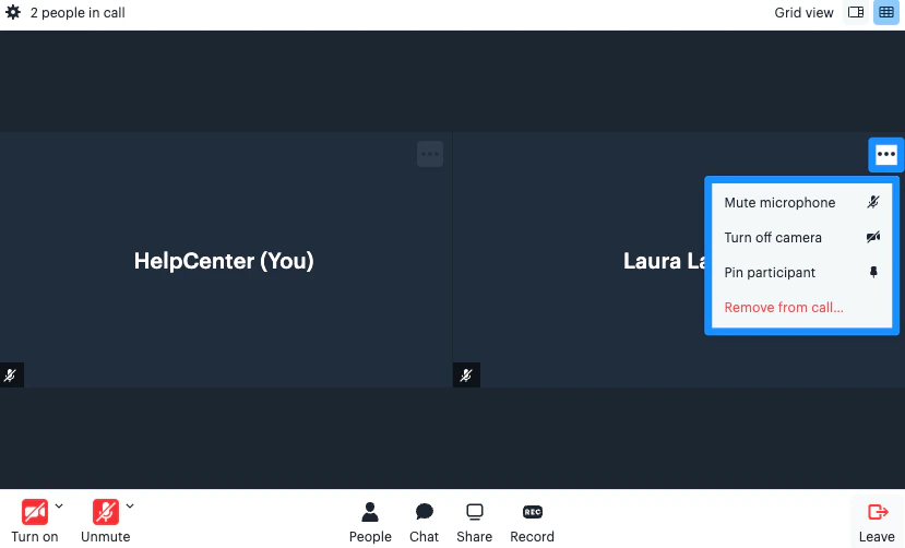 Participant Settings