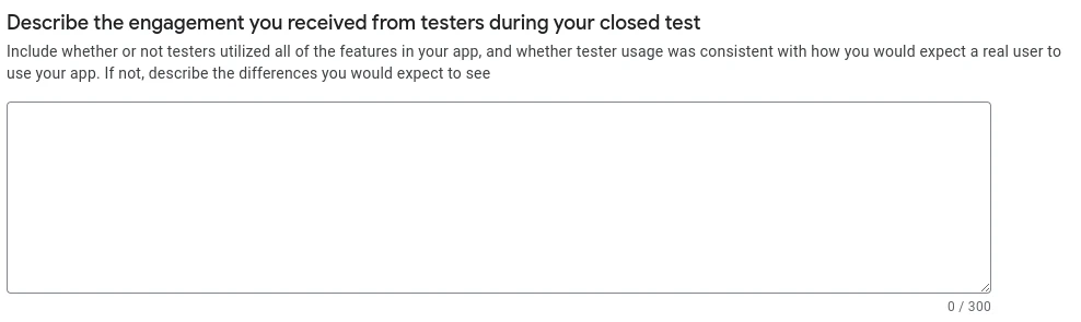 Engagement description