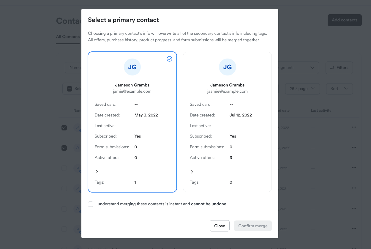 Identify primary account