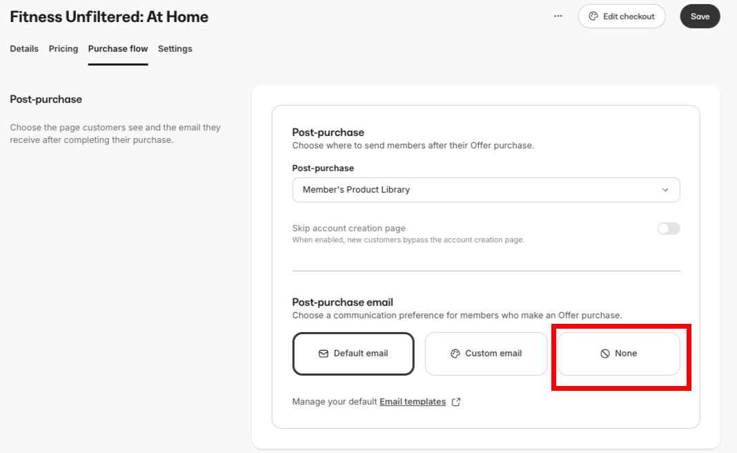 Postpurchase Email