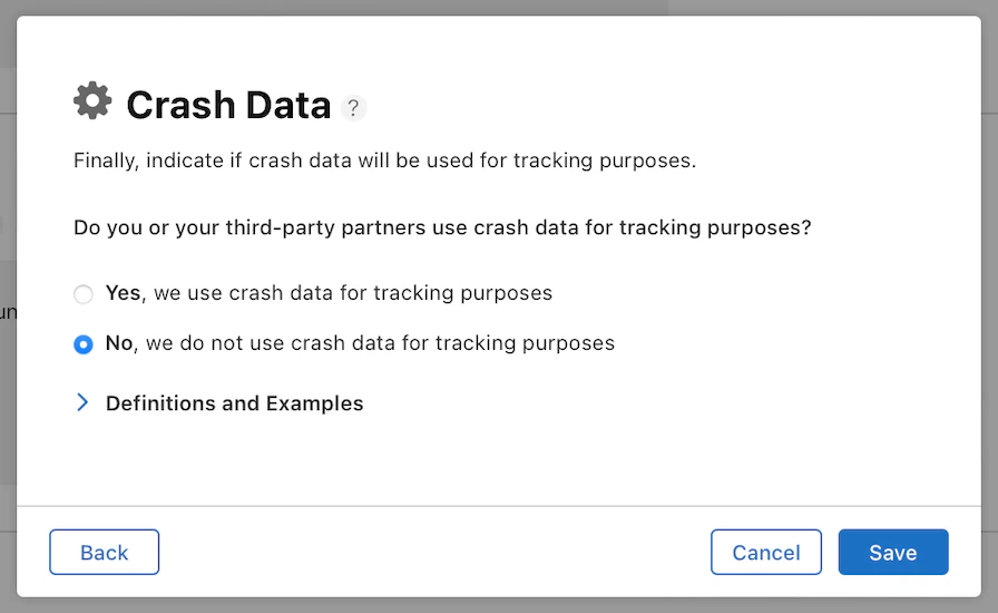 Crash Data tracking